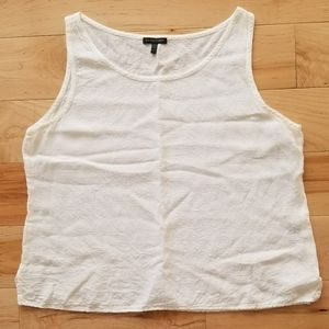 Eileen Fisher Linen Blend White Tank Top